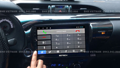 Màn hình DVD Android xe Toyota Hilux 2016 - nay | Gotech GT8 Max